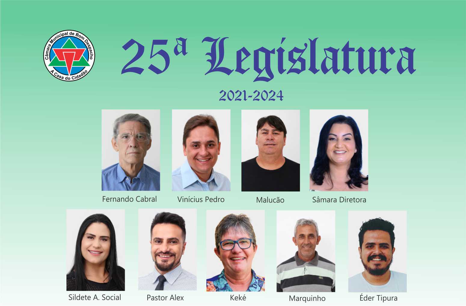 Definidos os vereadores para a 25ª Legislatura da Câmara Municipal.