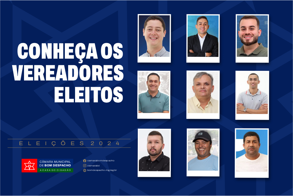 Definidos os vereadores para a 26ª Legislatura da Câmara Municipal.